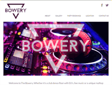 Tablet Screenshot of bowery.ie